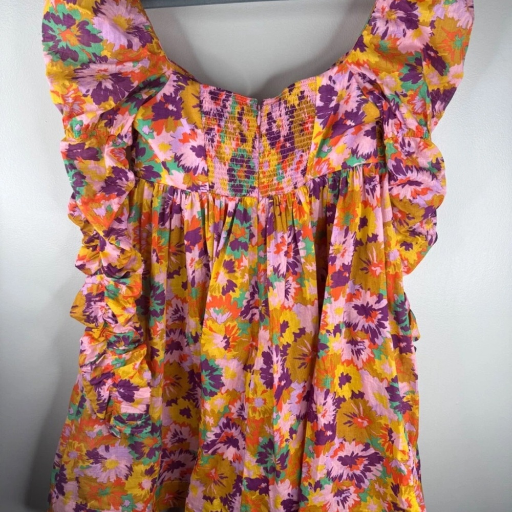 Zimmermann Floral Mini Dress - Pink, Purple, Yellow